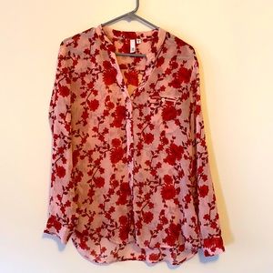 Kut Medium Button Down Long Sleeve Shirt